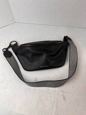 Women's black leather Rebecca Minkoff Crossbody bag w/black hardware
